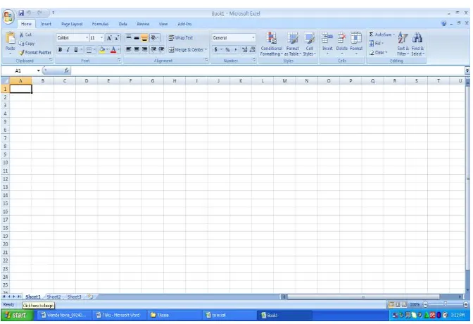 Gambar 5.1 Tampilan saat membuka Excel pada windows   