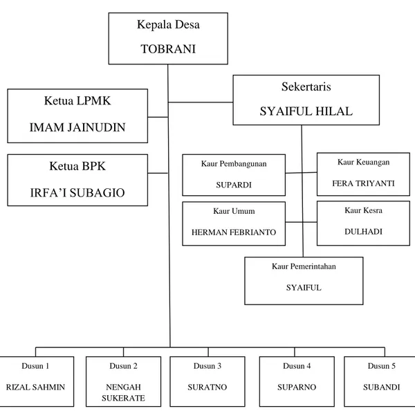 Gambar 2.4 Struktur organisasi Desa Banjar Ratu 