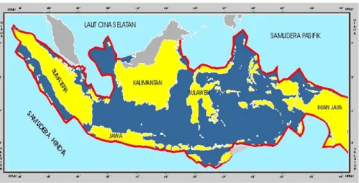 Gambar 2. Peta Batas Wilayah Indonesia Setelah Deklarasi Djoeanda.
