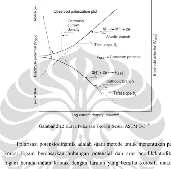 Gambar 2.12 Kurva Polarisasi Teoritis Sesuai ASTM G-3  [5]