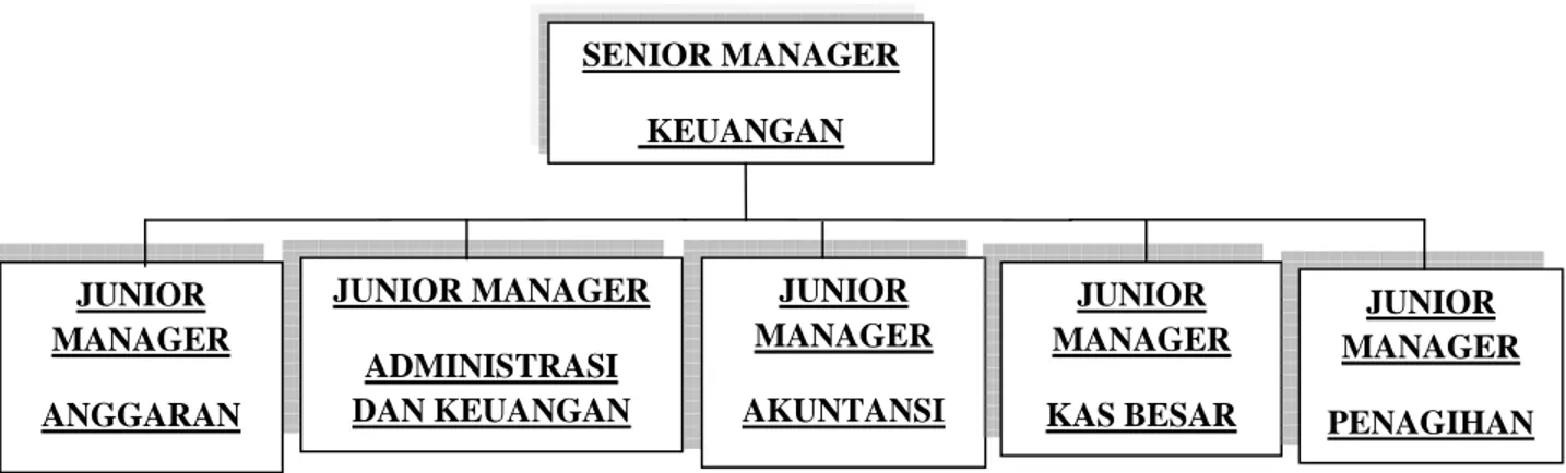 Gambar 3.2 Strutur Organisasi Keungan PT.Kereta Api Indonesia (persero)  Sumber : Bagian Administrasi dan Keuangan, PT.Kereta Api (Persero) 