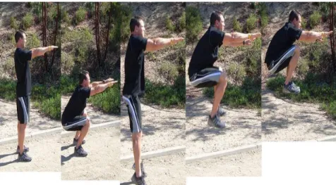 Gambar 2.8 Latihan Knee Tuck Jump (Widhinata, 2010) 