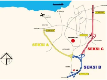 Gambar 1.1. Peta lokasi Jalan Tol Semarang 