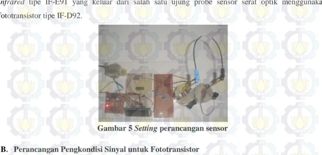 Gambar 5 Setting perancangan sensor 
