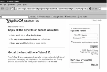 Gambar 3.23  Tampilan yahoo ID 
