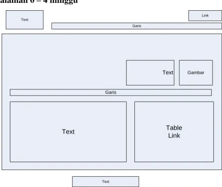 Gambar 3.3 Rancangan Tampilan 0 – 4 minggu 