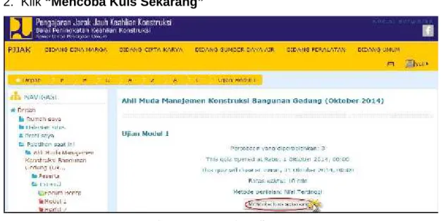 Gambar 15. Mencoba Ujian