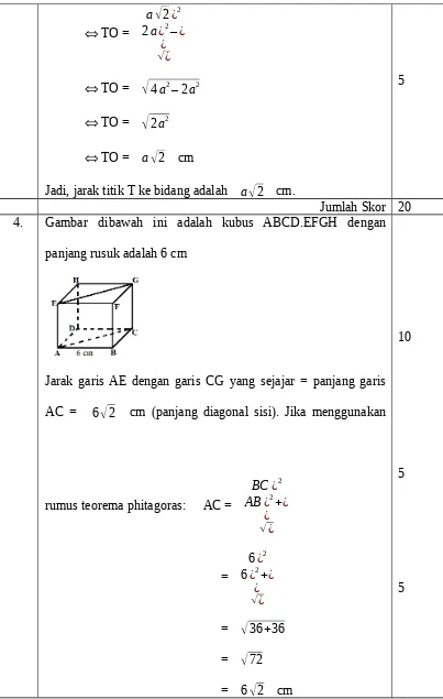 Gambar  dibawah  ini  adalah  kubus  ABCD.EFGH  dengan