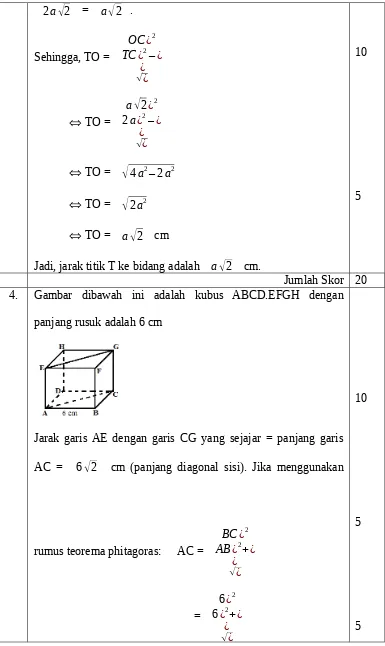 Gambar  dibawah  ini  adalah  kubus  ABCD.EFGH  dengan