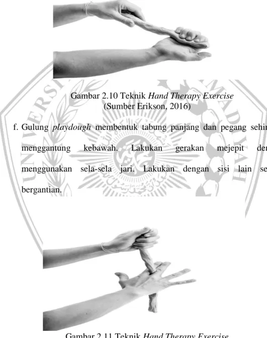 Gambar 2.10 Teknik Hand Therapy Exercise  (Sumber Erikson, 2016) 