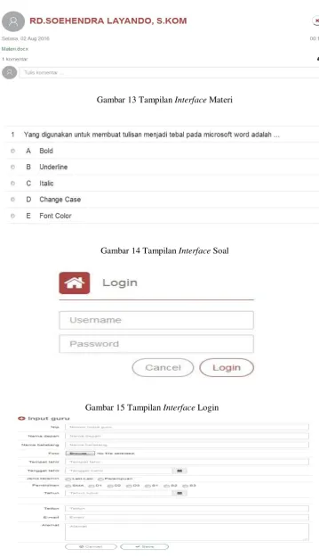 Gambar 15 Tampilan Interface Login 