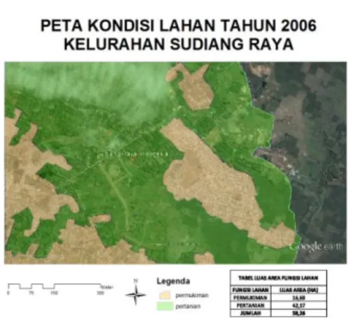 Gambar  2.    Peta  Kondisi  Lahan  Kelurahan  Sudiang 