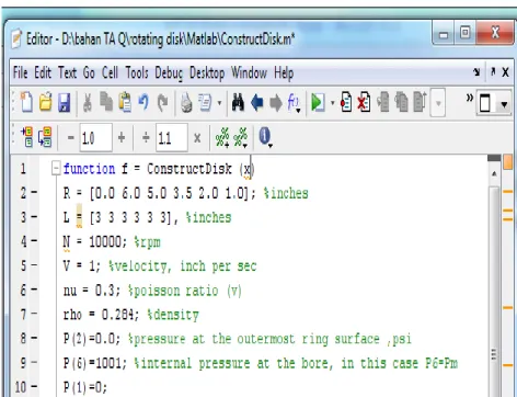 Gambar 3.4 Penulisan database pada M-File 