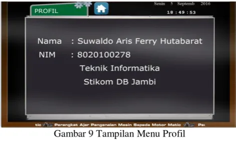 Gambar 7 Tampilan Menu Proses Mesin 