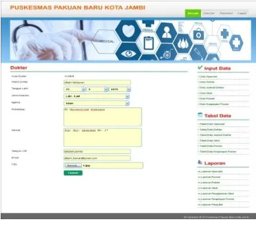 Gambar 6  Input Dokter 