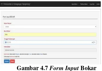 Gambar 4.5 Menu Halaman Bagian Officer 