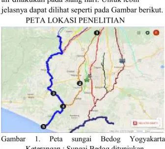 Gambar  1.  Peta  sungai  Bedog  Yogyakarta 
