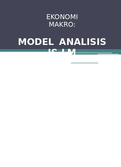 MODEL ANALISIS IS LM Dan