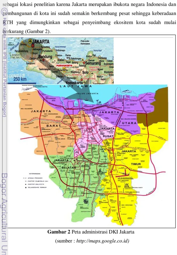 Gambar 2 Peta administrasi DKI Jakarta                              (sumber : http://maps.google.co.id) 