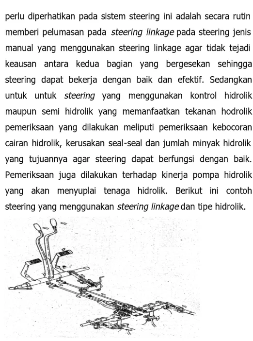 Gambar 10. Steering dengan steering linkage 