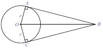Gambar 2.3 Panjang garis singgung lingkaran 