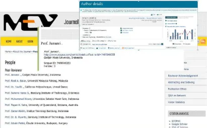 Gambar 2. 5 Contoh tampilan dewan editor jurnal MJI 