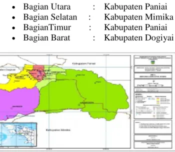 Gambar 3. Peta Wilayah Kabupaten Deiyai a. Kondisi Iklim dan Topografi