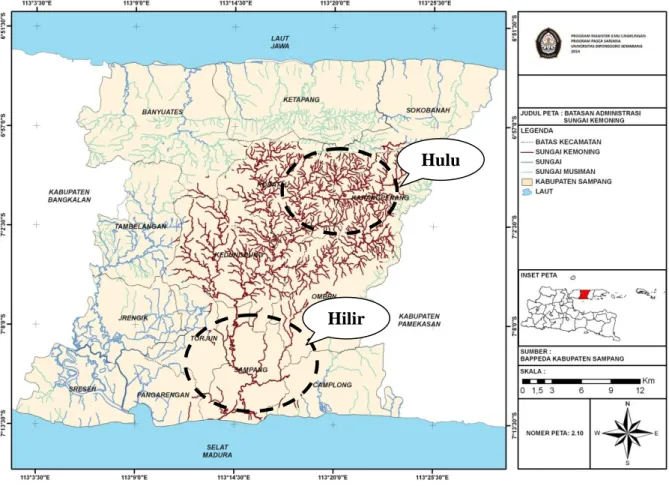 Gambar 1 Peta Lokasi Penelitian (Sumber Bappeda Kab. Sampang, 2013) 