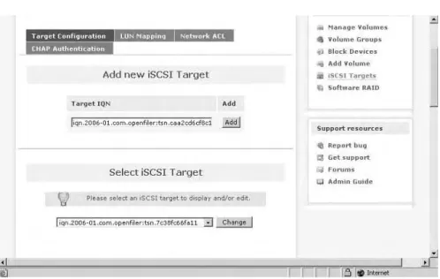 Gambar 4.13 Penambahan iSCSI Target  