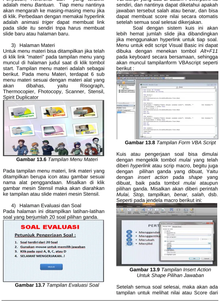 Gambar 13.6 Tampilan Menu Materi 