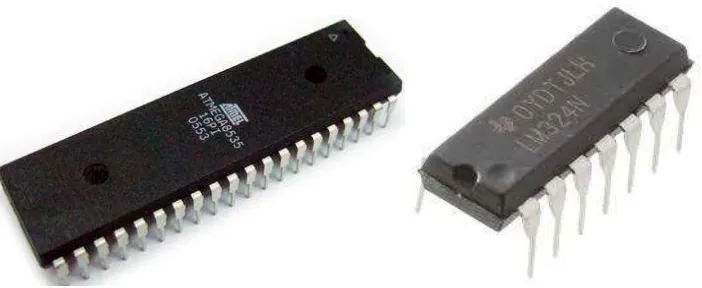 Gambar 2.8 Chip IC Mikrokontroler ATmega 8535, OP Amp LM 324 