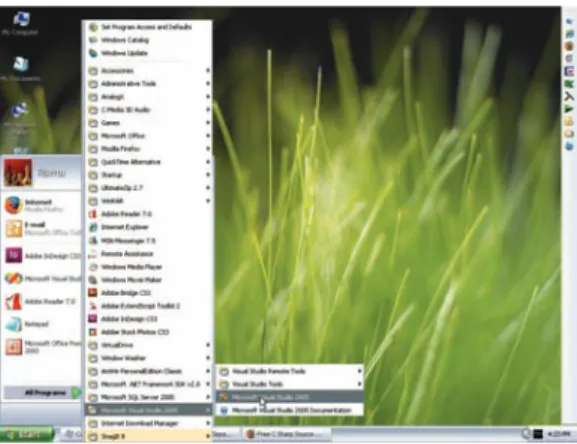 Gambar 1   Membuka Program Microsoft Visual Studio 2005