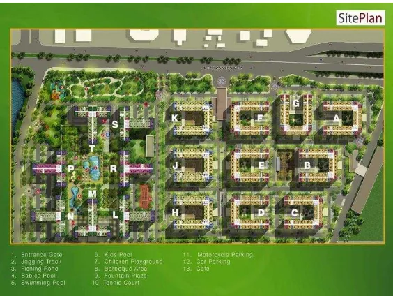 Gambar 2.6. Room Types of Green Palace Apartment 