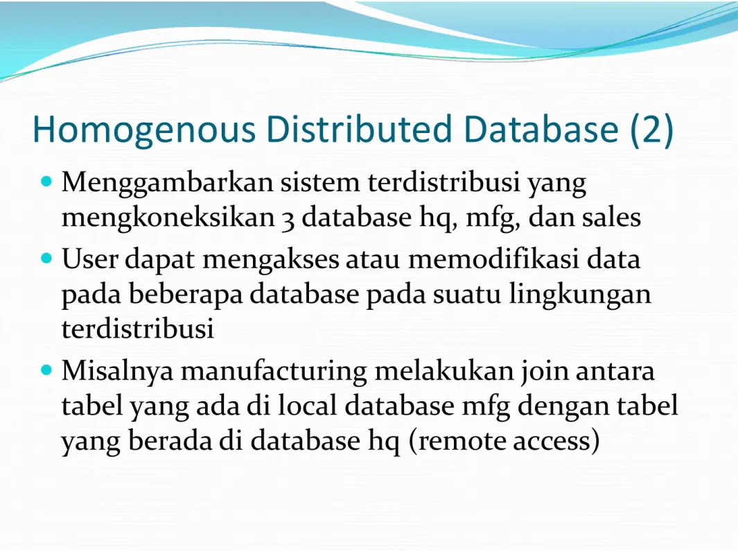 tabel yang ada di local database mfg dengan tabel yang berada di database hq (remote access)