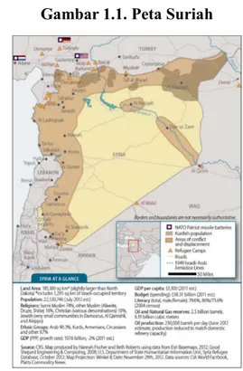 Gambar 1.1. Peta Suriah 