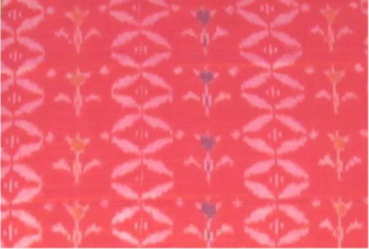 Gambar 34: Tampilan kain tenun motif kawung kombinasi III  (Dokumentasi Nur Meita Sari, 07 Maret 2014) 