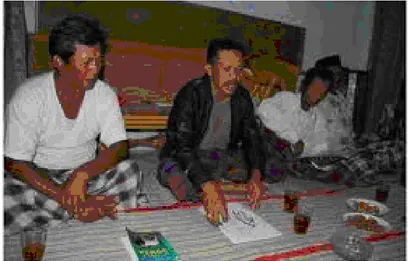 Gambar  5.1.  Rapat  dengan  ketua  kelompok  tani  ternak  ’Tani  Mulyo  Asri’  dan  kelompok  tani  ‘SriMulyo’  desa  Rejomulyo  kecamatan  Panekan  Magetan 