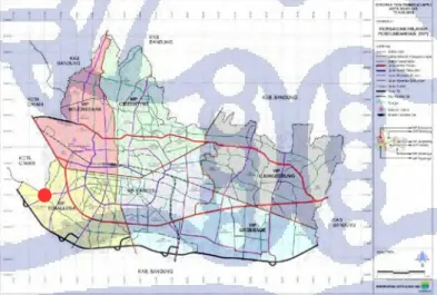 Gambar 2.1  Pembagian wilayah pengembangan kota Bandung 2013 Sumber: Badan Perencanaan Pembangunan Daerah Kota Bandung.