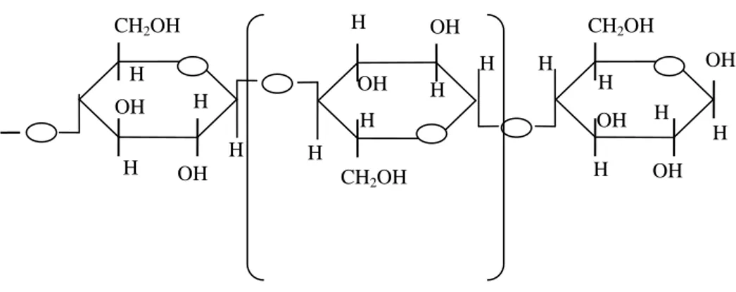 Gambar 2.  Struktur kimia selulosa     