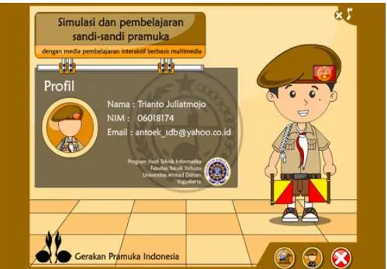 Gambar 9. Menu Halaman Profil 