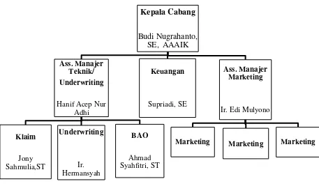 Gambar 2.1 Struktur Organisasi PT. Takaful Umum Medan 