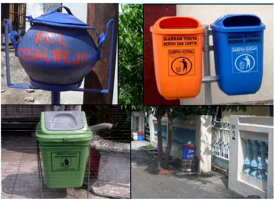 Gambar 4.2 Macam-Macam Wadah Sampah di Kota Yogyakarta 