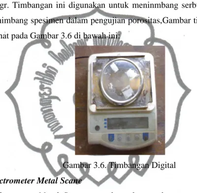 Gambar 3.6. Timbangan Digital  h.  Spectrometer Metal Scane 
