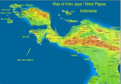 Gambar 1: Peta Irian jawa/ Papua 
