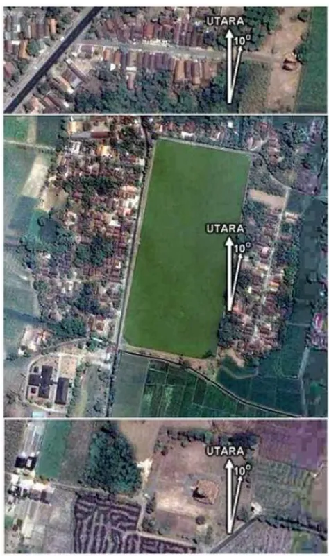Gambar  6.  Foto  satelit  lokasi  Kerajaan  Majapahit  di  Kecamatan Trowulan, Kabupaten Mojokerto 