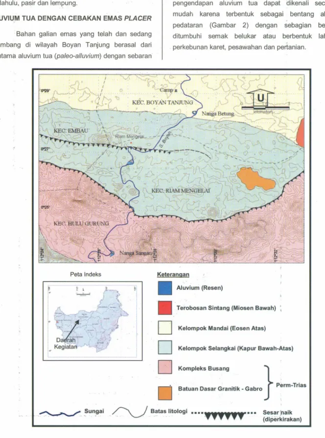 Gambar 1 Peta Geologi Daerah Boyan Tanjung Dan Sekitarnya Kabupaten Kapuas Hulu, Kalimantan Barat