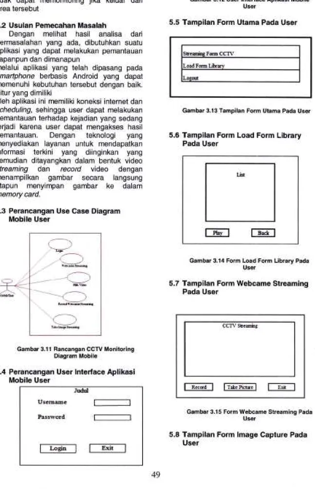Gambar  3.11  Rancangan  CCTV  Monitoring Diagram  Mobile