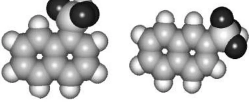 Gambar 3.13. Struktur asam 1-naftalensulfonat dan asam 2-naftalenasulfonat 