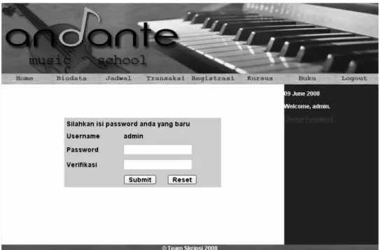 Gambar 4. 60 Halaman Change Password 