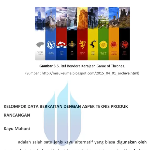 Gambar 3.5. Ref Bendera Kerajaan Game of Thrones. 